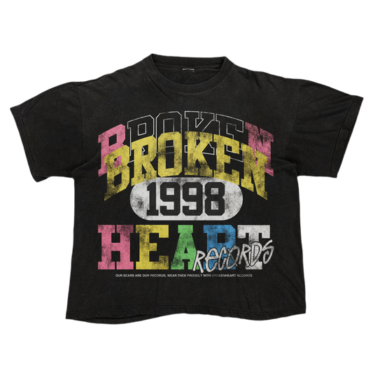 *BROKENHEARTRECORDS DARK COLORFUL VINTAGE SHIRT*